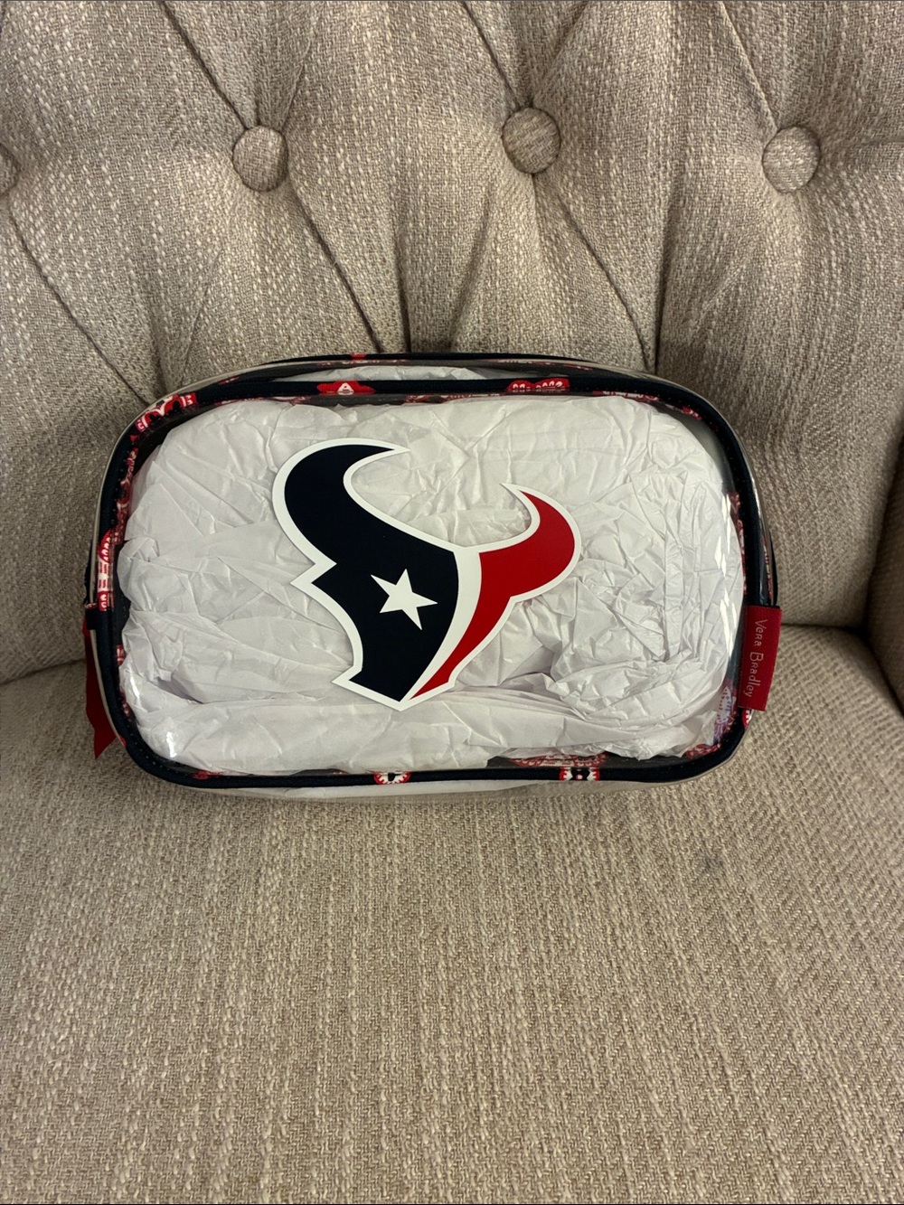 Vera Bradley White and Navy Houston Texans NFL Belt Bag